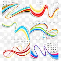 彩色渐变曲线装饰图-空若网 彩色渐变曲线装饰图-空若网