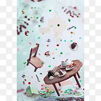 卡通梦幻漂浮食物-空若网 卡通梦幻漂浮食物-空若网