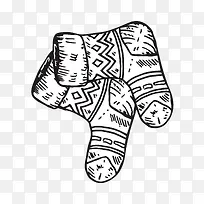 可爱袜子手绘素材-空若网 可爱袜子手绘素材-空若网