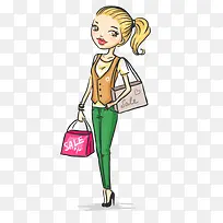 时尚购物少女-空若网 时尚购物少女-空若网