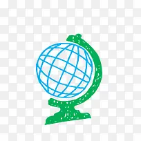 手绘地球仪-空若网 手绘地球仪-空若网