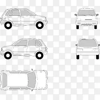 微型轿车矢量图-空若网 微型轿车矢量图-空若网