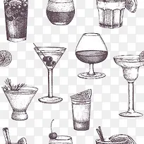 手绘杯子素材免抠图-空若网 手绘杯子素材免抠图-空若网