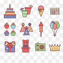 卡通生日素材-空若网 卡通生日素材-空若网