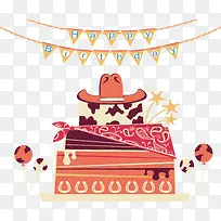 牛仔生日蛋糕-空若网 牛仔生日蛋糕-空若网