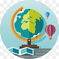 卡通地球仪-空若网 卡通地球仪-空若网
