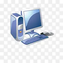 蓝色台式电脑-空若网 蓝色台式电脑-空若网