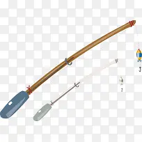 鱼竿png矢量素材-空若网 鱼竿png矢量素材-空若网