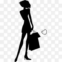 卡通时尚女郎剪影-空若网 卡通时尚女郎剪影-空若网