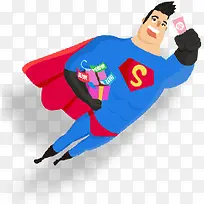 手绘卡通时尚超人-空若网 手绘卡通时尚超人-空若网