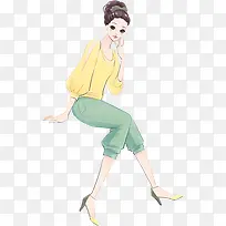 手绘卡通时尚漫画美女-空若网 手绘卡通时尚漫画美女-空若网