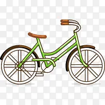 时尚绿色单车矢量素材-空若网 时尚绿色单车矢量素材-空若网