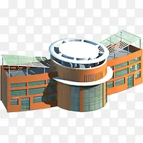 橙色高楼环境素材-空若网 橙色高楼环境素材-空若网