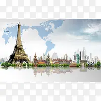 埃菲尔铁塔高楼建筑-空若网 埃菲尔铁塔高楼建筑-空若网