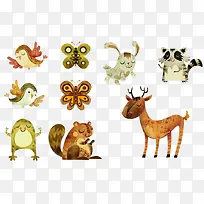 森林卡通小动物-空若网 森林卡通小动物-空若网