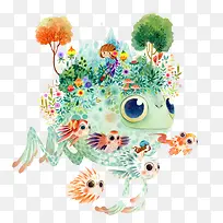 手绘青蛙-空若网 手绘青蛙-空若网