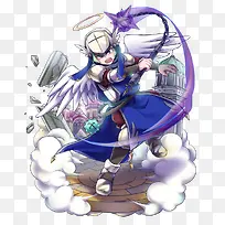 紫色可爱云彩人物-空若网 紫色可爱云彩人物-空若网