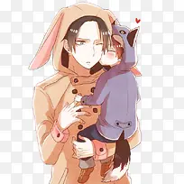 可爱依偎漫画人物-空若网 可爱依偎漫画人物-空若网