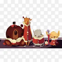 卡通森林小动物-空若网 卡通森林小动物-空若网