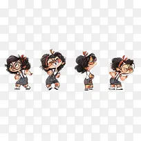 卡通小女孩-空若网 卡通小女孩-空若网