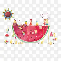 西瓜上的人-空若网 西瓜上的人-空若网