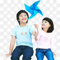 春天可爱风车人物-空若网 春天可爱风车人物-空若网