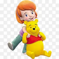 可爱维尼熊人物女孩-空若网 可爱维尼熊人物女孩-空若网