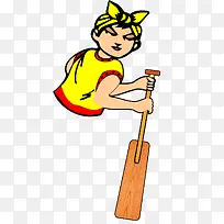 可爱划龙舟人物手绘-空若网 可爱划龙舟人物手绘-空若网