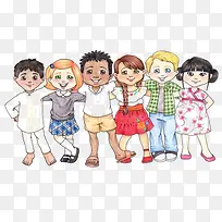 手绘卡通可爱小朋友免抠素材-空若网 手绘卡通可爱小朋友免抠素材-空若网