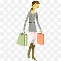 可爱购物人物女孩-空若网 可爱购物人物女孩-空若网