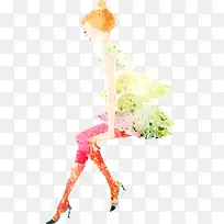 手绘可爱女孩人物-空若网 手绘可爱女孩人物-空若网