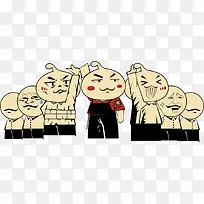 可爱人物表情手势-空若网 可爱人物表情手势-空若网