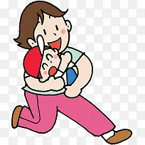 可爱母子创意人物-空若网 可爱母子创意人物-空若网