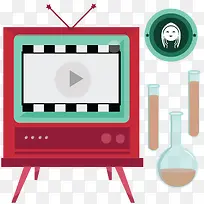 手绘卡爱复古电视机-空若网 手绘卡爱复古电视机-空若网