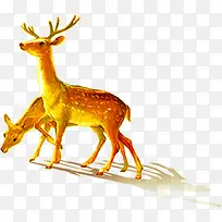 可爱小鹿野外手绘-空若网 可爱小鹿野外手绘-空若网