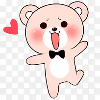 可爱爱心蝴蝶结小熊-空若网 可爱爱心蝴蝶结小熊-空若网