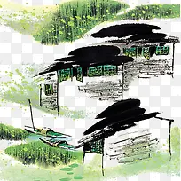 水彩墨房子-空若网 水彩墨房子-空若网