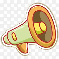 手绘卡通绿色喇叭-空若网 手绘卡通绿色喇叭-空若网