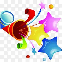 手绘彩色促销喇叭-空若网 手绘彩色促销喇叭-空若网