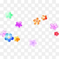 手绘彩色漂浮小花-空若网 手绘彩色漂浮小花-空若网