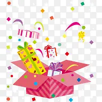 手绘彩色漂浮礼物-空若网 手绘彩色漂浮礼物-空若网