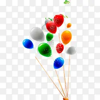 手绘漂浮彩色气球-空若网 手绘漂浮彩色气球-空若网