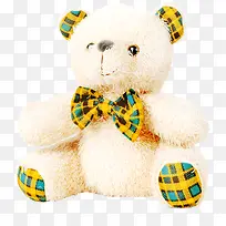 高清摄影可爱的黄色格子小熊-空若网 高清摄影可爱的黄色格子小熊-空若网