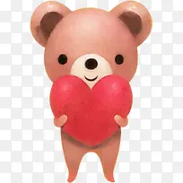 可爱爱心小熊娃娃-空若网 可爱爱心小熊娃娃-空若网