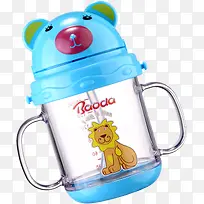 可爱蓝色小熊吸管杯-空若网 可爱蓝色小熊吸管杯-空若网
