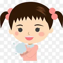 手绘卡通女孩童装素材-空若网 手绘卡通女孩童装素材-空若网