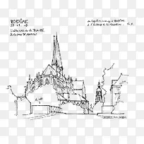 卡通风景线稿-空若网 卡通风景线稿-空若网