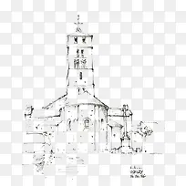 手绘场景卡通线描-空若网 手绘场景卡通线描-空若网