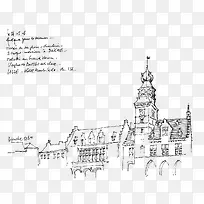 线描卡通风景-空若网 线描卡通风景-空若网