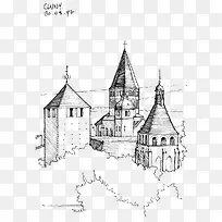 卡通手绘线描-空若网 卡通手绘线描-空若网